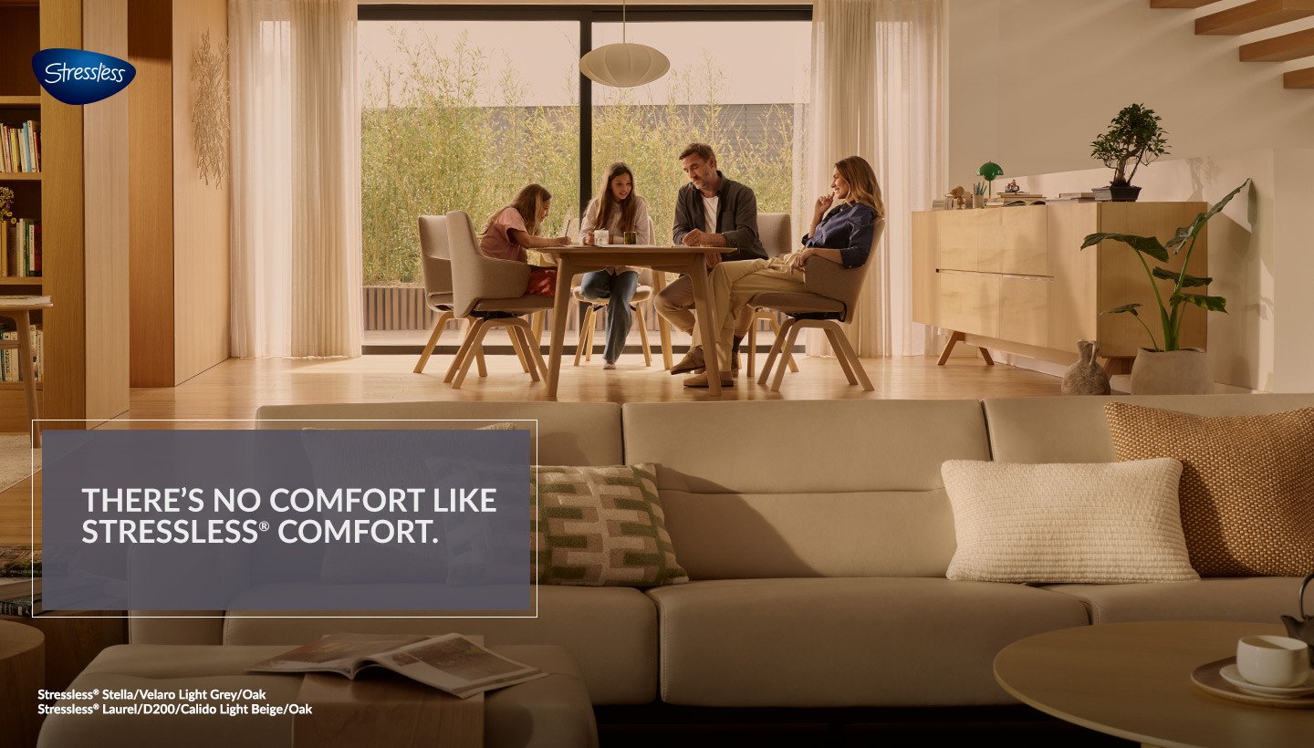 Stressless® “Take 10”—10% off qualifying furniture or $400 off any Stressless® Power recliner, plus $200 off each Laurel & Mint dining chair and up to $799 off the Stressless® Sky mattress—save through Oct 27